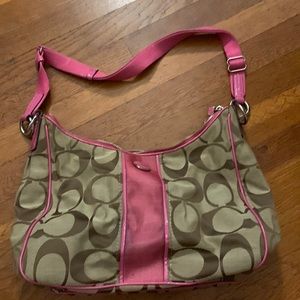 Authentic Coach bag - pink and brown